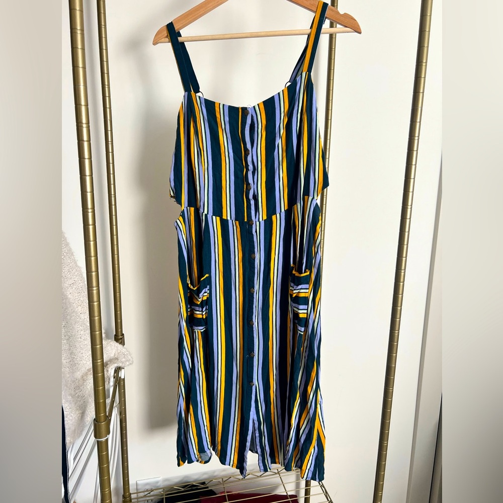 Xhileration Striped Sun Dress (XL)
